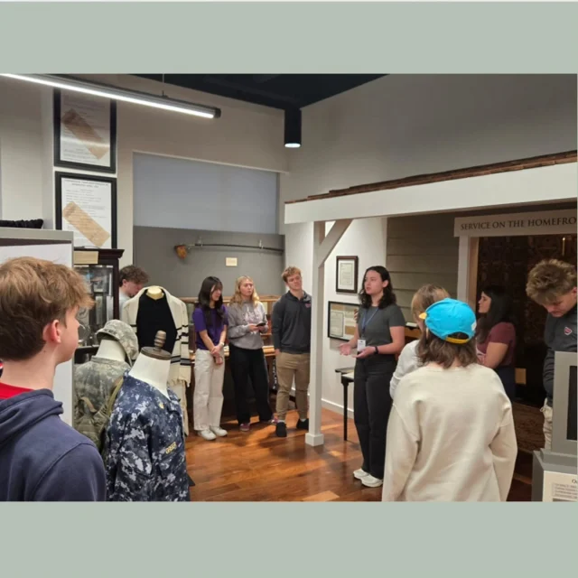 Last month, the Chaplains Museum was honored to welcome history students from Liberty Christian Academy for a special guided tour!

During their visit, students explored the history and legacy of military chaplains, learned about the enduring themes of service and spiritual support within the armed forces, and even got a sneak peek at objects not yet on display. Their thoughtful engagement and curiosity made their visit a great hands-on learning experience!

We appreciate the opportunity to support students’ academic journey and to help bring the themes of their coursework to life. A big thank-you to Mrs. Parker and her U.S. History class!

Image: LCA students touring the Chaplains Museum.

Help the Chaplains Museum expand our collection and add new exhibits! Look for the "Donate" section at the link in our bio. 

#chaplainsmuseum #chaplain #militarychaplain #libertyuniversity