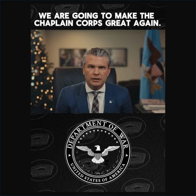 In a video message released last month, Secretary of War Pete Hegseth announced plans for institutional reforms in the Chaplain Corps. 

Secretary Hegseth affirms that chaplains play a vital role in spiritual guidance and ministry to service members. From its inception under George Washington, chaplains have inherited a deeply religious and moral background. Secretary Hegseth argues that in recent times, “chaplains have been minimized, viewed by many as therapists instead of ministers.” This minimization of faith has alienated religious warfighters, who account for 82% of the nation’s military. 

Chaplains’ neglect of their institutional religious heritage is highlighted by the Army Spiritual Fitness guide, which, despite its length, only mentions God one time. This guide has since been eliminated at the Secretary’s direction. Additionally, the Department of War will simplify the Faith and Belief coding system. Chaplains will now have more discretion and freedom within their religious affiliation to minister to those under their care. 

This is just the most recent institutional change in the Chaplain Corps, with more reforms expected. Visit our museum to learn more about other changes throughout the history of chaplains! 

Help the Chaplains Museum expand our collection and add new exhibits! Look for the "Donate" section at the link in our bio.  

#chaplainsmuseum #chaplain #militarychaplain #libertyuniversity #deptofwar #hegseth